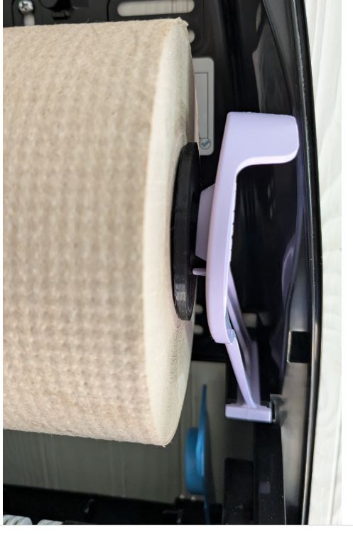 Scott Essential Purple Arm Dispenser adapter for model #48860 to fit 2" Core