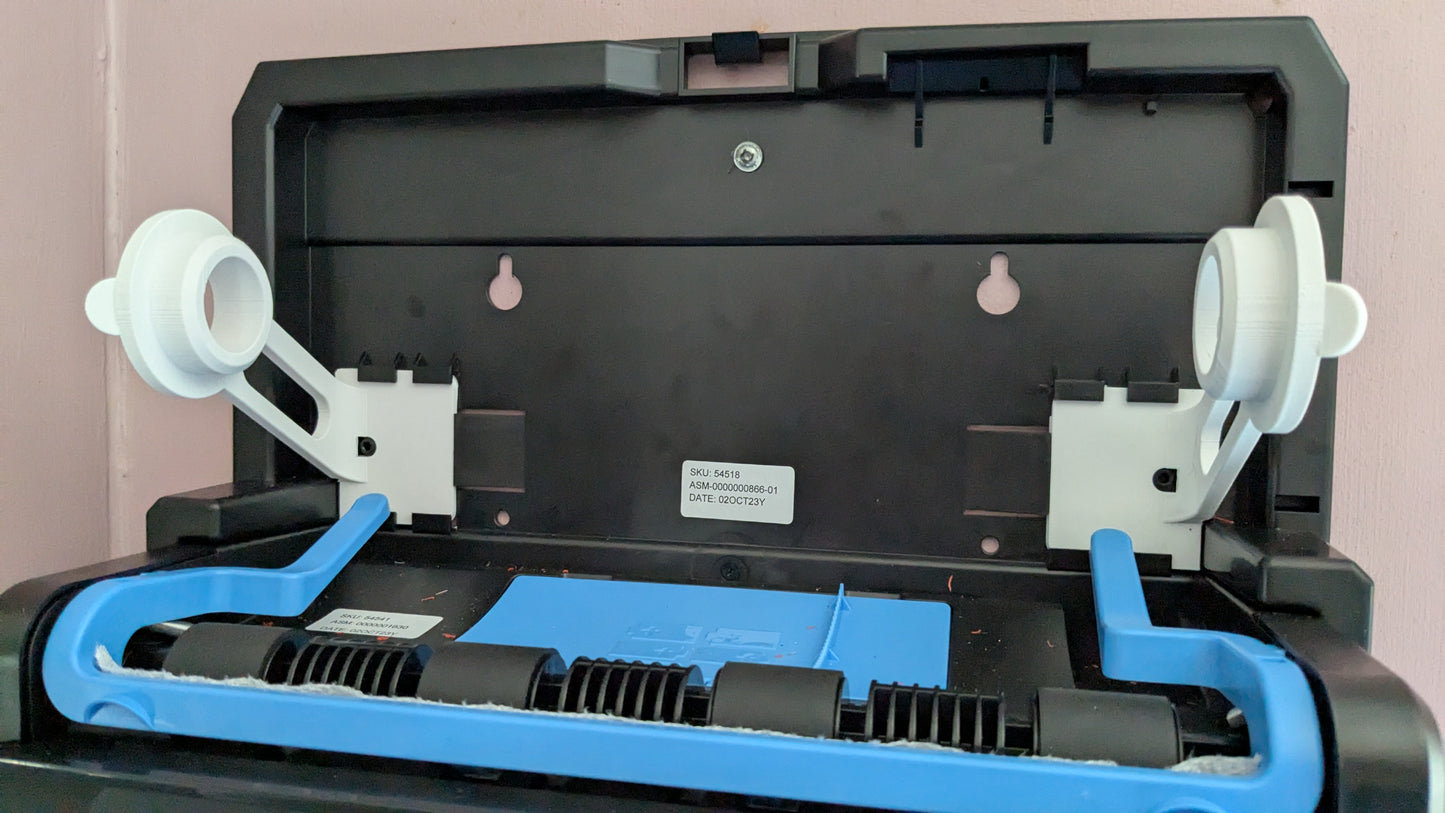 Blue Ultra Mini kitchen roll adapter arms.